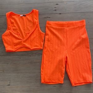 Bright orange 2 piece set